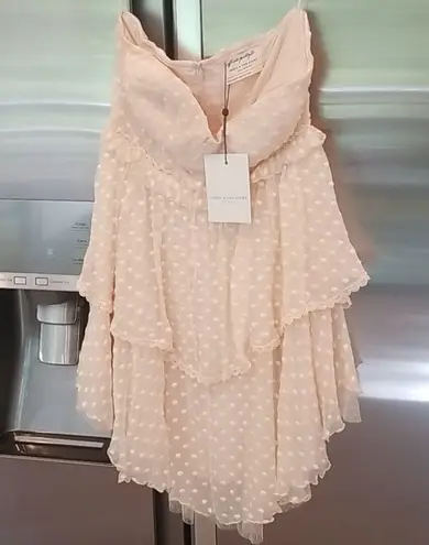 đź’•SPELL & THE GYPSY X FREE PEOPLEđź’• Mira Bustier RaRa Dress Ivory Medium M NWT White