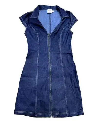 Princess Polly Navedo Denim Mini Dress in Blue, Size 8