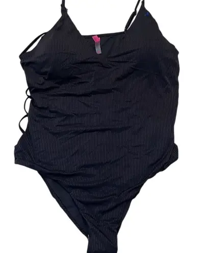 Ymi Women's 3XL Black One Piece Swimsuit Lace-Up Sides