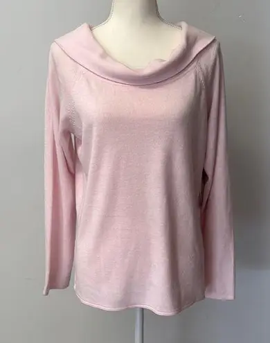 Soft Pink Cowl Neck Sweater Mean Girl Barbie Vintage NWT Long Sleeves Size XL