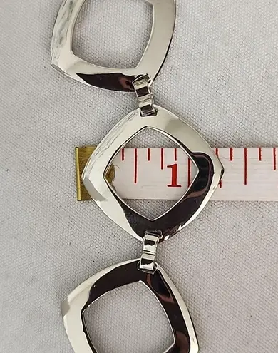 Vintage Silver Square Mod Chain Link Belt