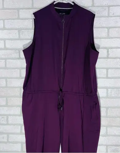 Wildfang NWT Empower Eggplant Purple Sleeveless Jumpsuit Size XXL