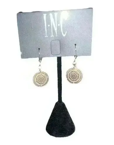 INC I.N.C. Gold/Silver Round Drop Earrings