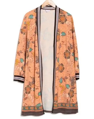 Daniel Rainn Floral Stripe Cardigan Sweater Kimono