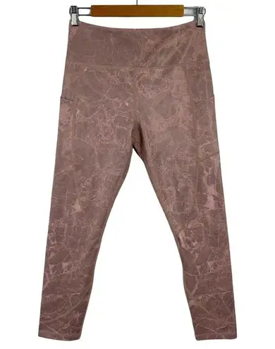 Zyia Pink Digital Granite pocket Light n Tight 7/8 Hi-Rise Size 8-10