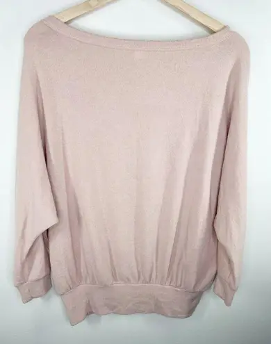 Melrose and Market Pink Boat Neck Long Sleeve Soft Sweater Women's Size XX-Small