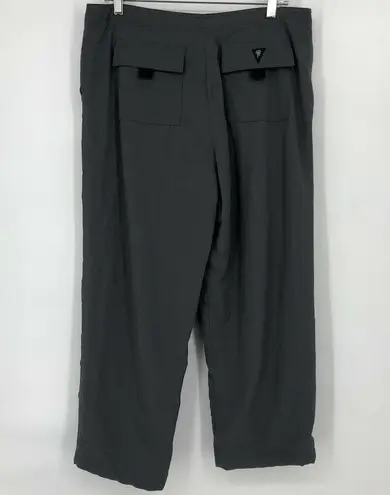 Rail Riders Womens Size 14 Nylon Cropped Pants Gray Fleece Lined Hiking Outdoor