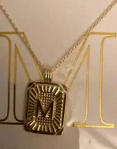 Gold “M” Initial Necklace – Boutique Letter Pendant (NWT)