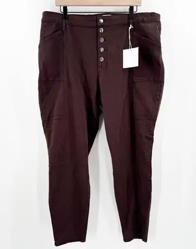 Pistola Jeans SZ 20W Java Brown High Rise Ankle Skinny NWT Button Fly Plus Curvy - Image 3