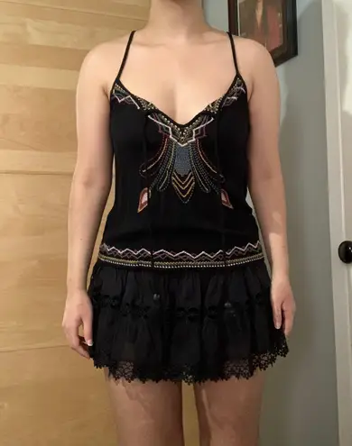 PacSun Tie Front Keyhole Top