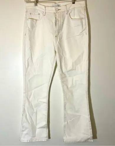 Loft  Excellent Condition White Kick Crop Denim Pants Size 28