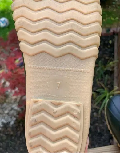 DKSUKO Black Fur Trim Duck Boots Lace Up Womens 7