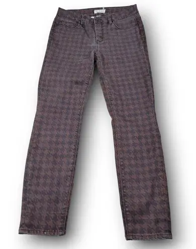 Unpublished Jeans Size 30 Women's Skinny Jeans Stretch Houndstooth Pattern Faded