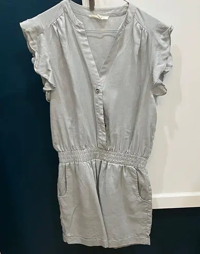 Grade & Gather gray linen romper