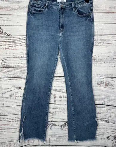Kancan High Rise Frayed Bootcut Jeans Womens 15/31 Blue
