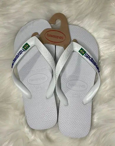 Havaianas White Flip Flops