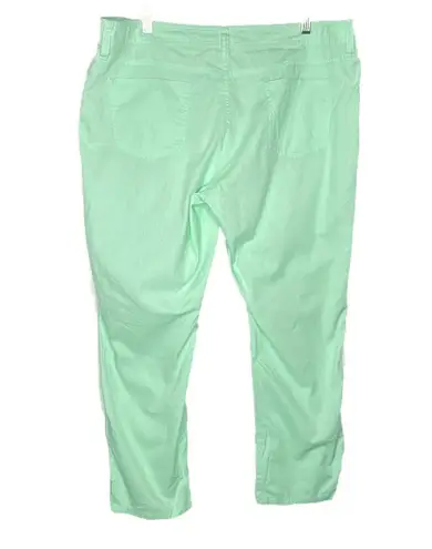 Garnet Hill Seafoam Green Cotton Casual Pants Size 14