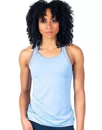 Spalding Women's High Neck Thin Straps Shirred Side Ruched Racerback Tank XS
