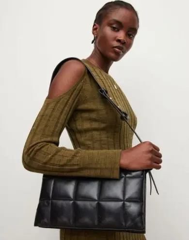 ALLSAINTS Daina Ribbed Cut Out 100% Merino Wool Sweater Midi Dress Large