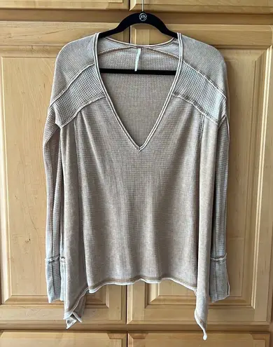 Free People Waffle Knit Long Sleeve