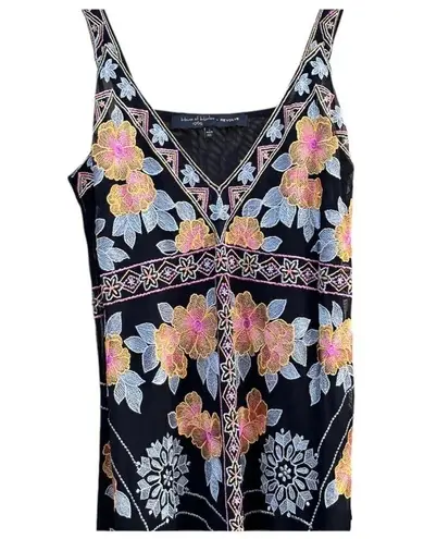 House of Harlow 1960 x Revolve Andrea Dress Noir Embroidered Maxi Small