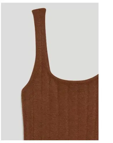 Wilfred Aritzia  knit brown midi dress in cognac