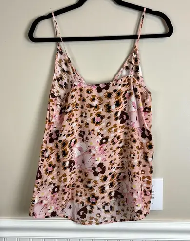 Paige Isela Cami 100% Silk Leopard Floral Print Cami Tank Top Small