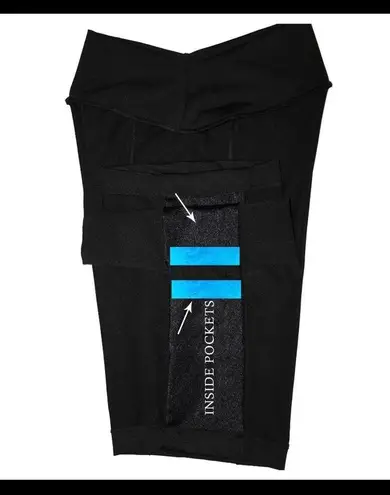 KAMIT Womens Black BIKER Shorts Size Medium Friction Free Pockets For Icepacks