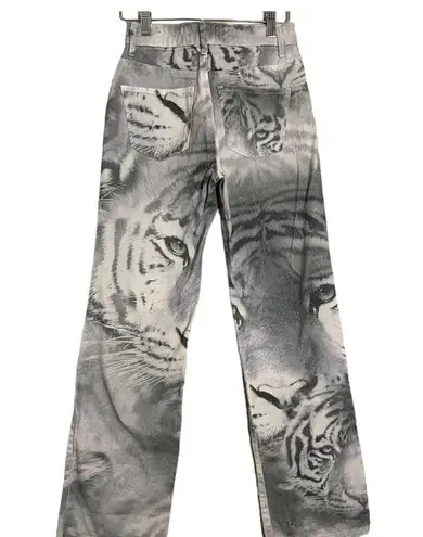 Jaded London TIGER FADE PRINT SLOUCHY FIT JEANS size 25 rare