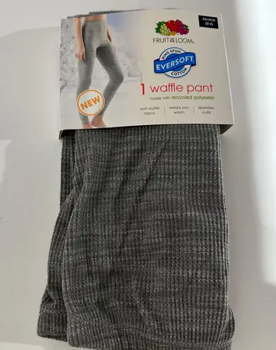 Fruit of the Loom Size XS 0-2  Grey Thermal Waffle Leggings