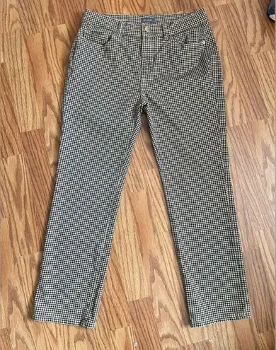 DL1961  Mara Straight Mid Rise Instasculpt Ankle Houndstooth Pants size 29