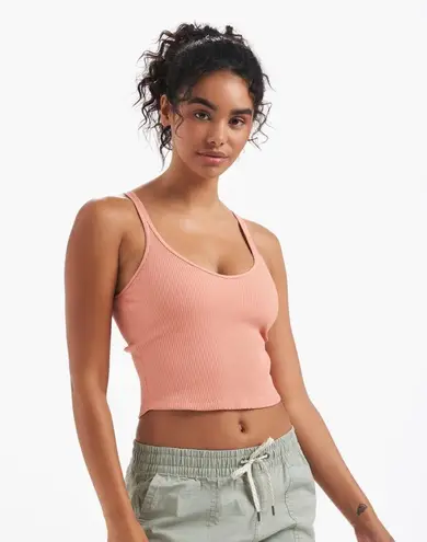 Vuori rib Crop Tank size medium light cinnamon color