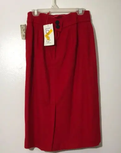 Laurel Red Rock Pencil Skirt Wool Blend Sz 34