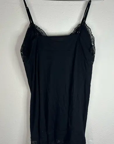 Jaclyn Smith Jacqueline Smith Black Lace Trim Slip Dress - Size Small