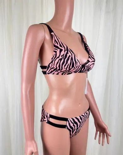 Tinibikini Two Piece Zebra Stripe Swimsuit Size Small
