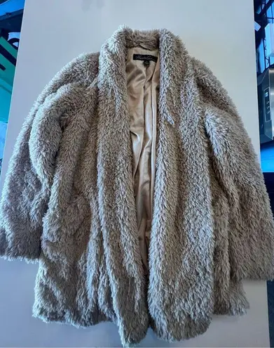 Kenneth Cole  Faux Fur Beige Jacket S (A)