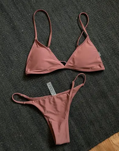 Brown triangle bikini set Size M