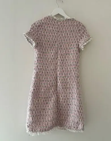 Mac Duggal Pink Cap Sleeve Floral Button Down Pink Shift Dress XS