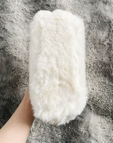 White Y2K Faux Fur Soft Two