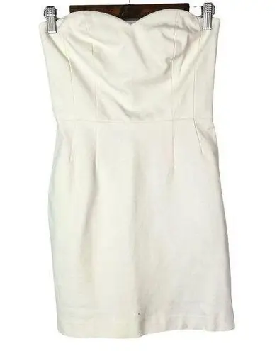 Boutique Marley White Strapless Fitted Mini Dress S
