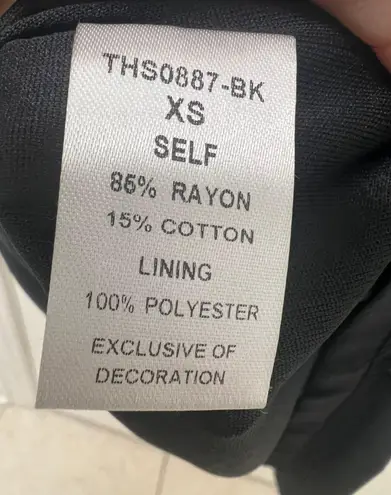 THML NWT Sayulita Embroidered black shift dress, size XS