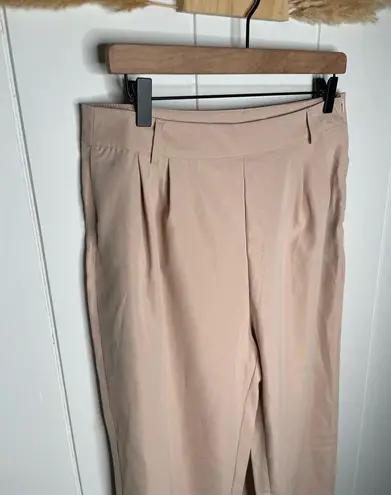 SheIn  Frenchy Trouser Pants Large Cream Neutral Minimalist Chic Office Work