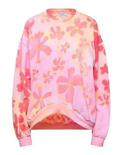 Collina Strada floral-print round hem crewneck sweatshirt size XS extra small