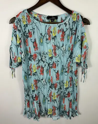 Suzanne Betro Suzanne Betro M Floral Pleated Blouse Top Boho Cottagecore Fairy Romantic NWT