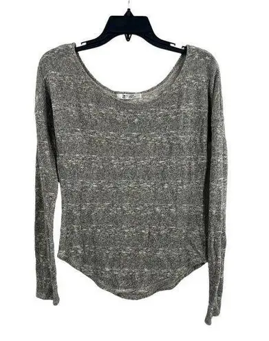 LA Made Grey Space Dye Round Neck Sweater Estimated Small