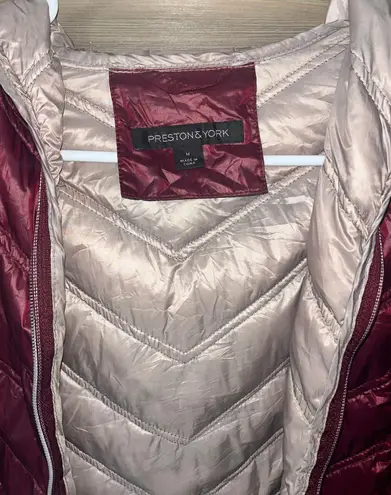 Preston & York Burgundy Puffer Jacket