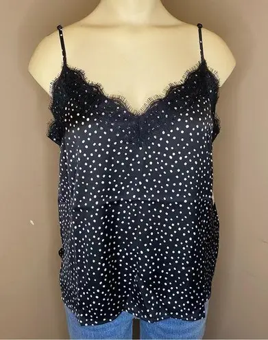 Nordstrom NWT  BP. Lace Black Sketchy Dot Tank Top Camisole Size Medium