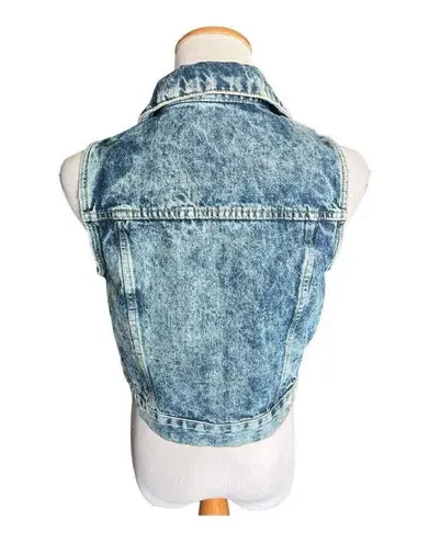 Amethyst Jeans Womens  Cowboy Coture Stonewash Western Chic Denim Jean Vest  Sz L