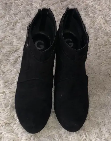 Guess Black Suede Heeled Booties