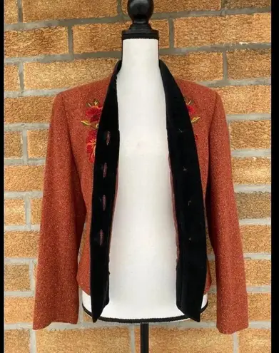 Kenzo jungle wool embroided jacket small Orange